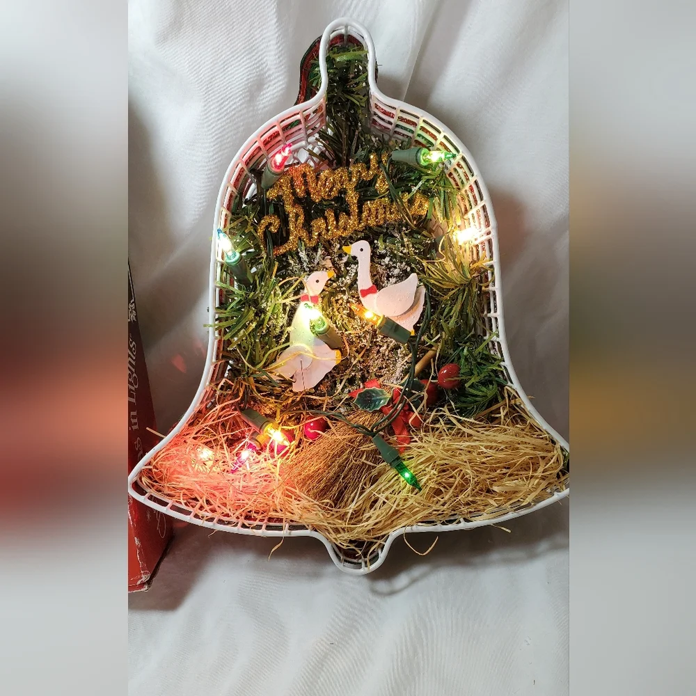Christmas In Lights Vtg 1987 Country & Xmas Display Wall Mantle Window